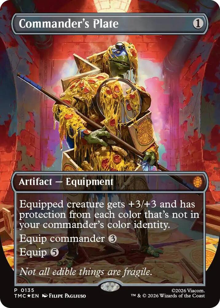 Commanders Plate Borderless 135 (Commander: Teenage Mutant Ninja Turtles)  - Foil | Good Games Morley