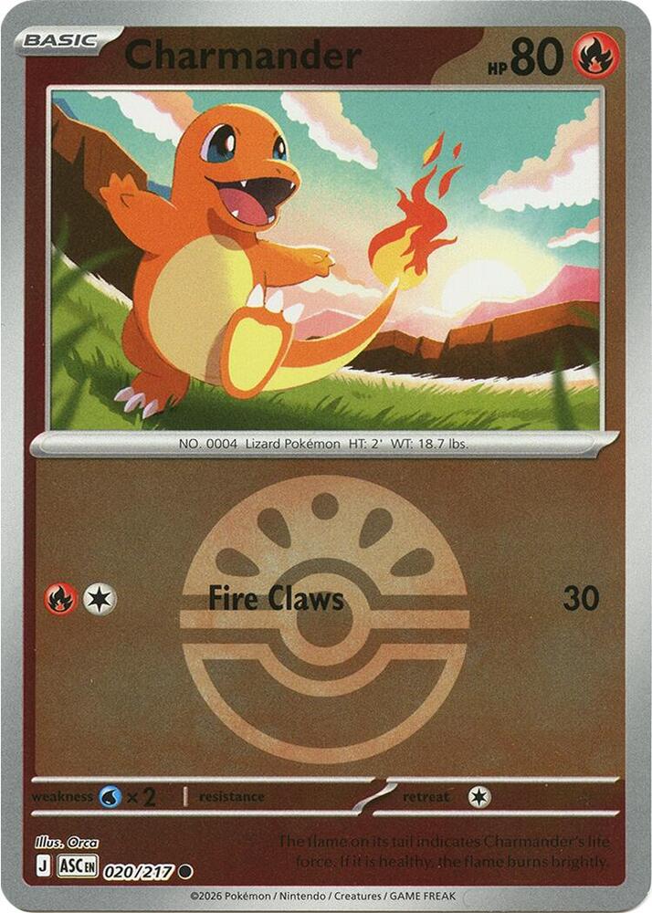 Charmander Friend Ball 020/217 (ME: Ascended Heroes)  - Friend Ball Holofoil | Good Games Morley