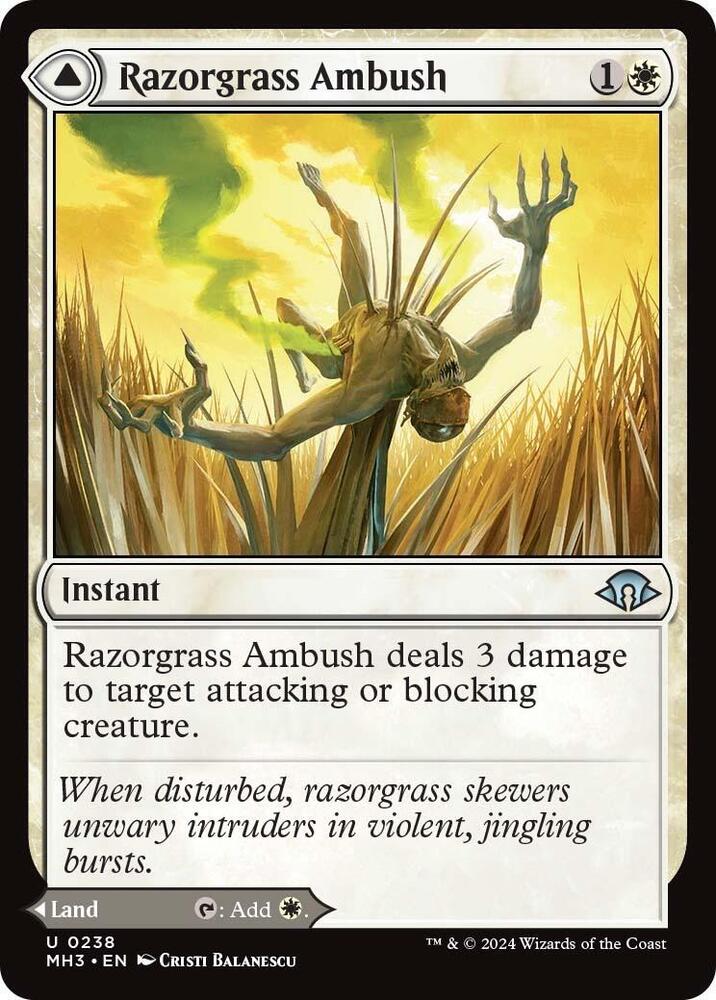 Razorgrass Ambush // Razorgrass Field 238/319 (Modern Horizons 3)  | Good Games Morley