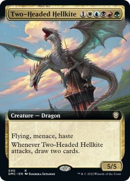 Two Headed Hellkite Extended Art 90/50 (Commander: Dominaria United)  | Good Games Morley