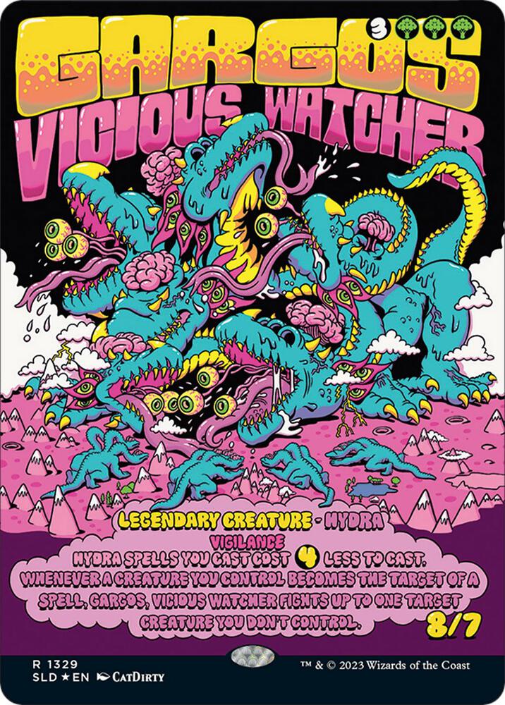 Gargos, Vicious Watcher 1329 (Secret Lair Drop Series)  - Borderless Foil | Good Games Morley