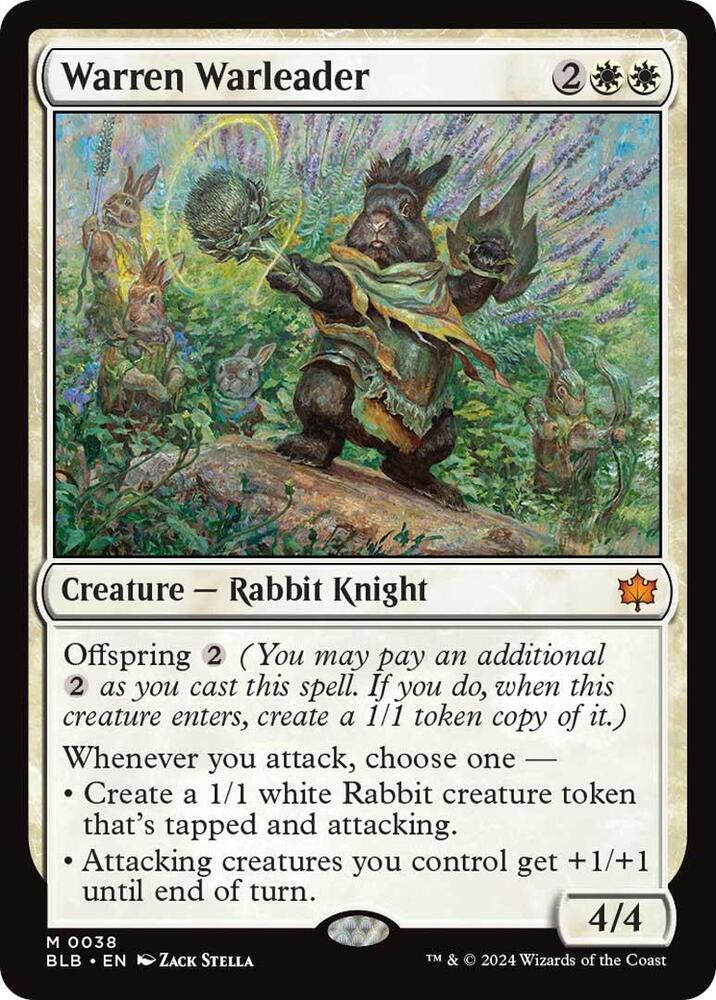 Warren Warleader 38 (Bloomburrow)  - Foil | Good Games Morley