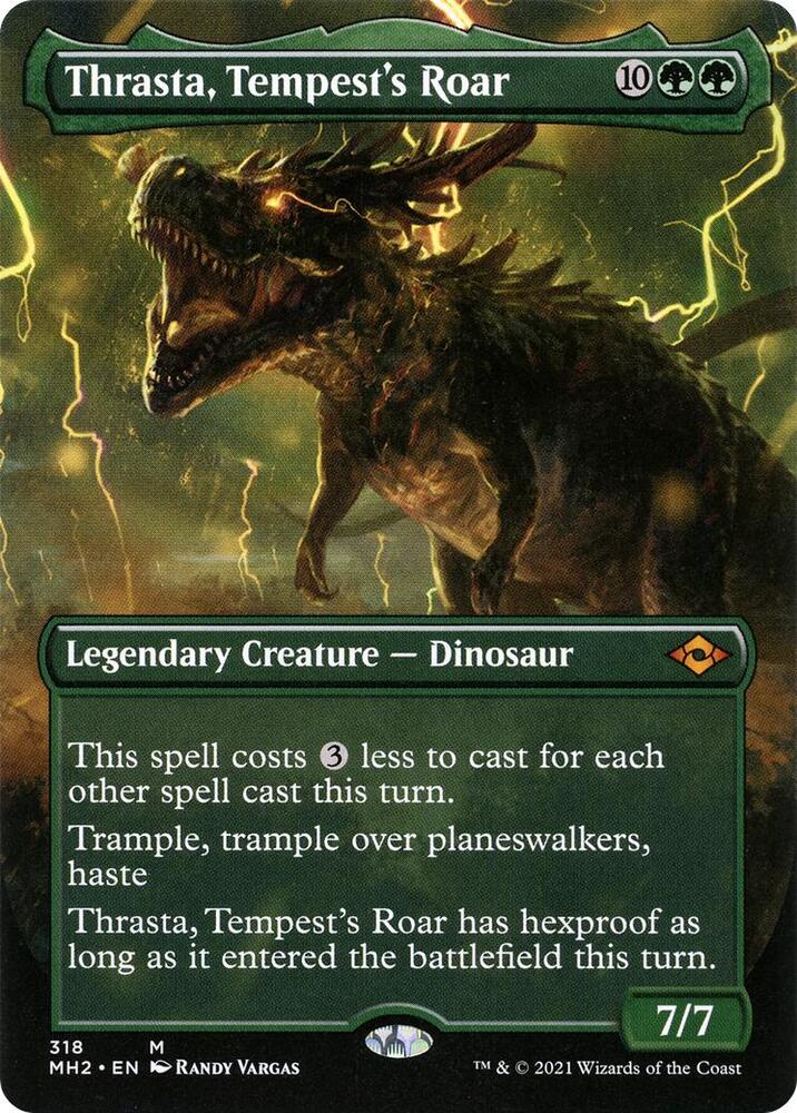 Thrasta Tempests Roar Borderless 318 (Modern Horizons 2)  - Foil | Good Games Morley