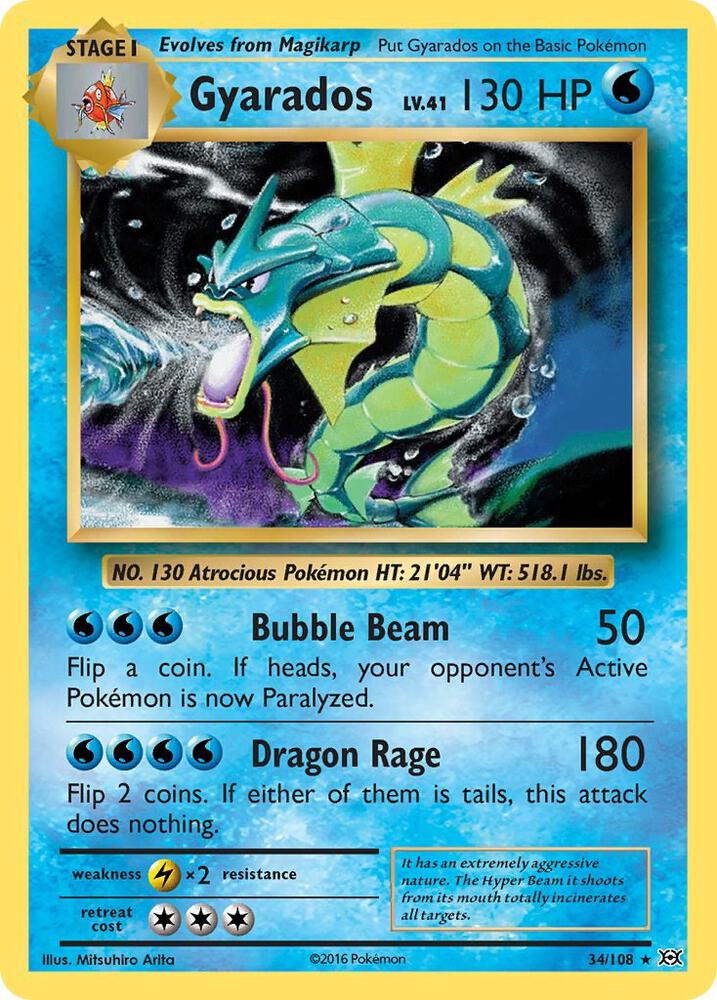 Gyarados 34/108 (XY - Evolutions)  - Holofoil | Good Games Morley