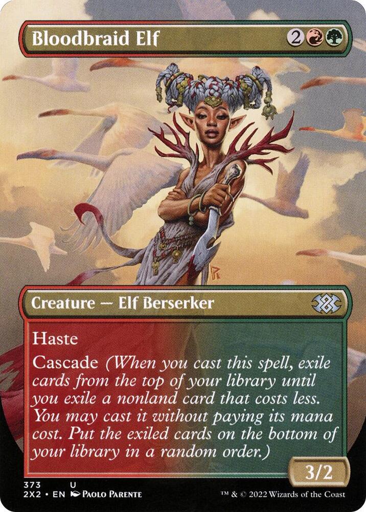 Bloodbraid Elf Borderless 373/331 (Double Masters 2022)  - Foil | Good Games Morley