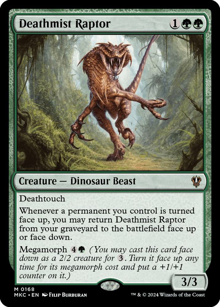 Deathmist Raptor 168/311 (Commander: Murders at Karlov Manor)  | Good Games Morley