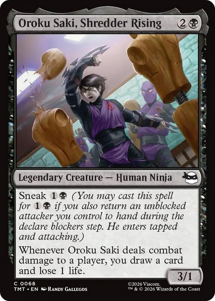 Oroku Saki, Shredder Rising 68/190 (Teenage Mutant Ninja Turtles)  - Foil | Good Games Morley