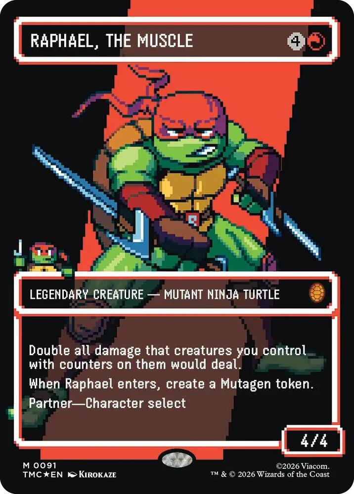 Raphael the Muscle Borderless  91 (Commander: Teenage Mutant Ninja Turtles)  - Surge Foil | Good Games Morley