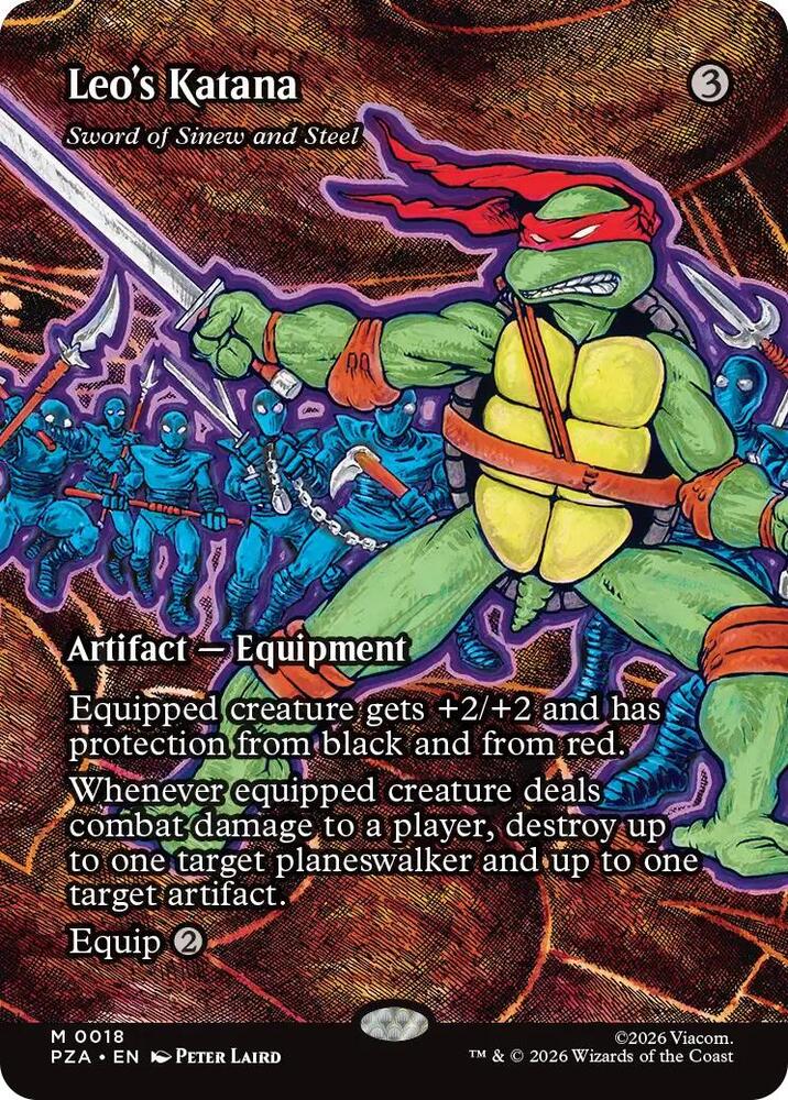 Leo's Katana Sword of Sinew and Steel 18 (Teenage Mutant Ninja Turtles Source Material)  - Borderless | Good Games Morley