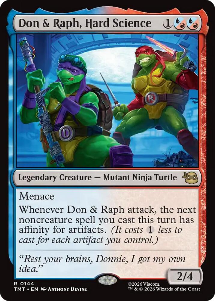Don and Raph, Hard Science 144/190 (Teenage Mutant Ninja Turtles)  - Foil | Good Games Morley