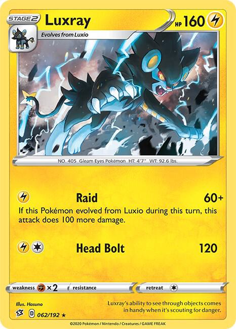 Luxray 062/192 (SWSH02: Rebel Clash)  - Holofoil | Good Games Morley