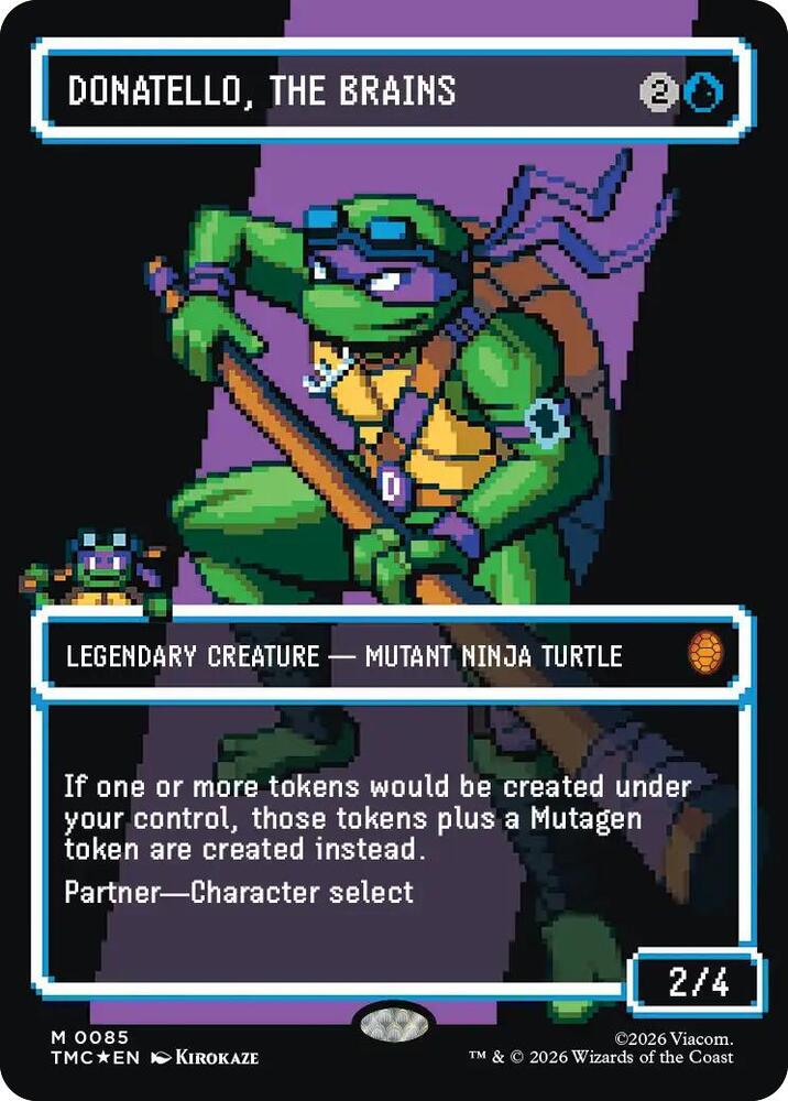 Donatello the Brains Borderless  85 (Commander: Teenage Mutant Ninja Turtles)  - Surge Foil | Good Games Morley