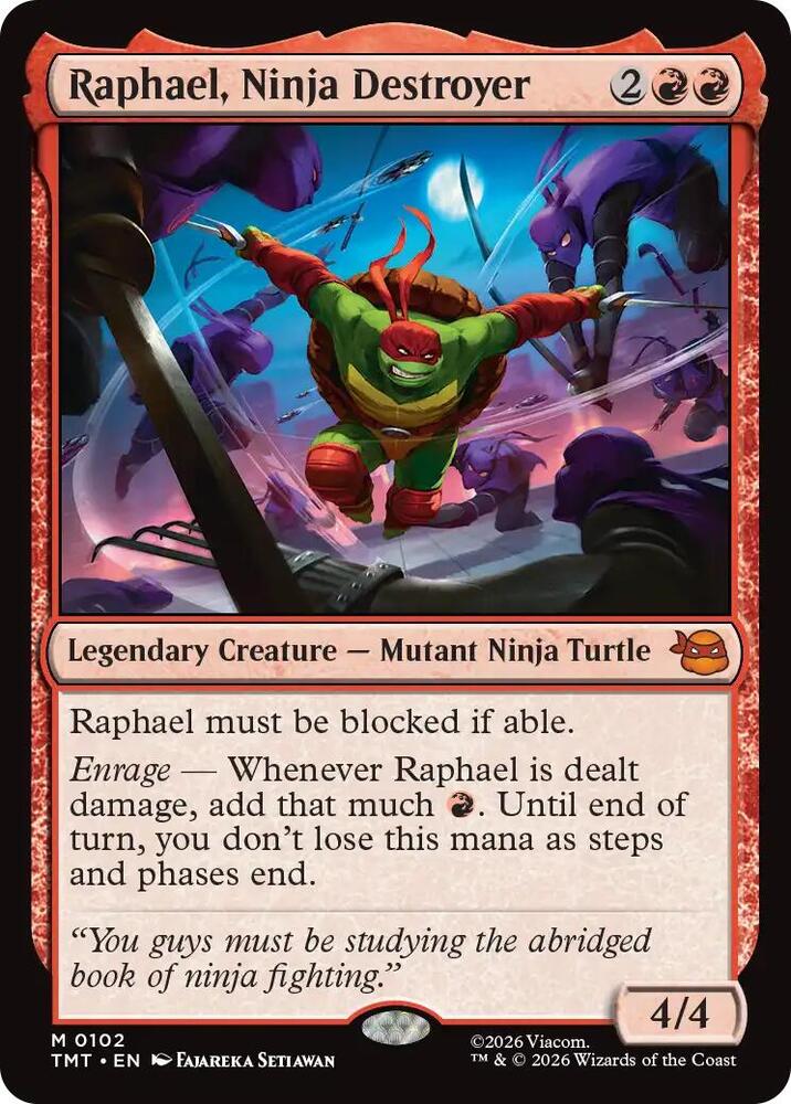 Raphael, Ninja Destroyer 102/190 (Teenage Mutant Ninja Turtles)  | Good Games Morley