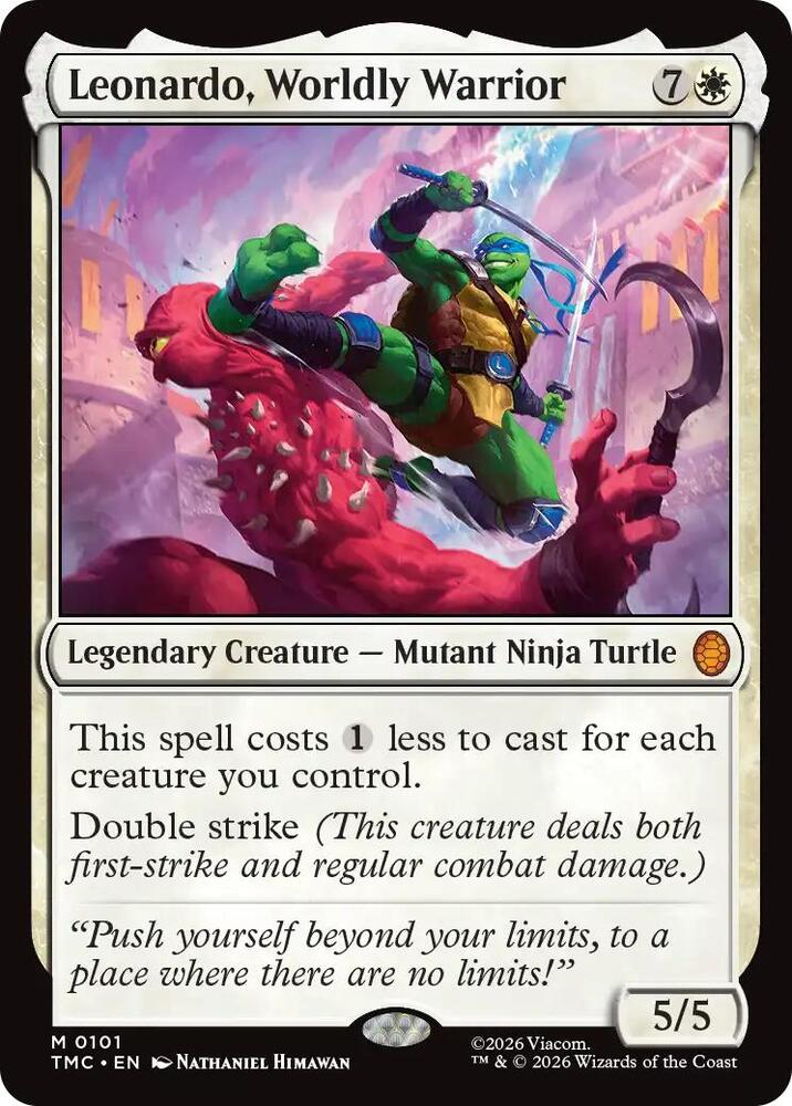 Leonardo Worldly Warrior 101/0 (Commander: Teenage Mutant Ninja Turtles)  | Good Games Morley