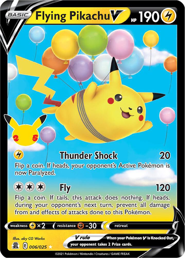 Flying Pikachu V 006/025 (Celebrations)  - Holofoil | Good Games Morley