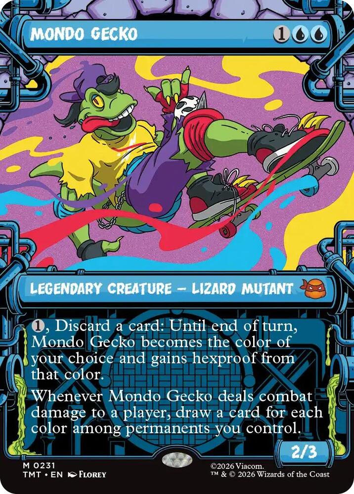 Mondo Gecko  231 (Teenage Mutant Ninja Turtles)  - Showcase Foil | Good Games Morley