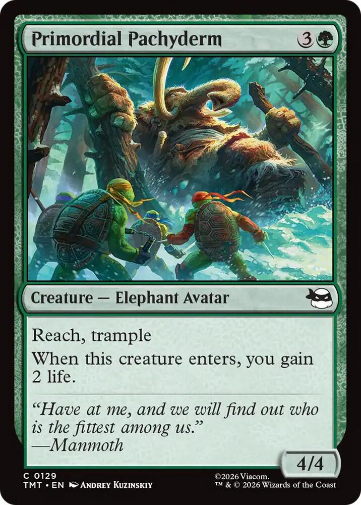 Primordial Pachyderm 129 (Teenage Mutant Ninja Turtles)  - Foil | Good Games Morley