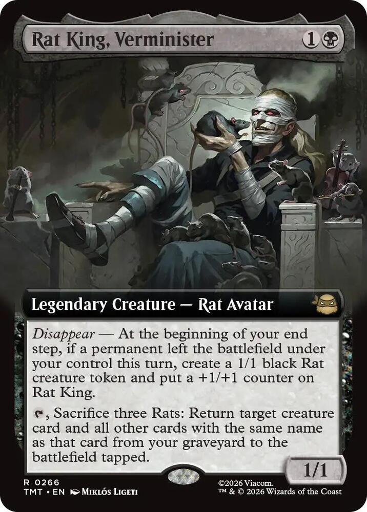 Rat King Verminister  266/190 (Teenage Mutant Ninja Turtles)  - Extended Art Foil | Good Games Morley