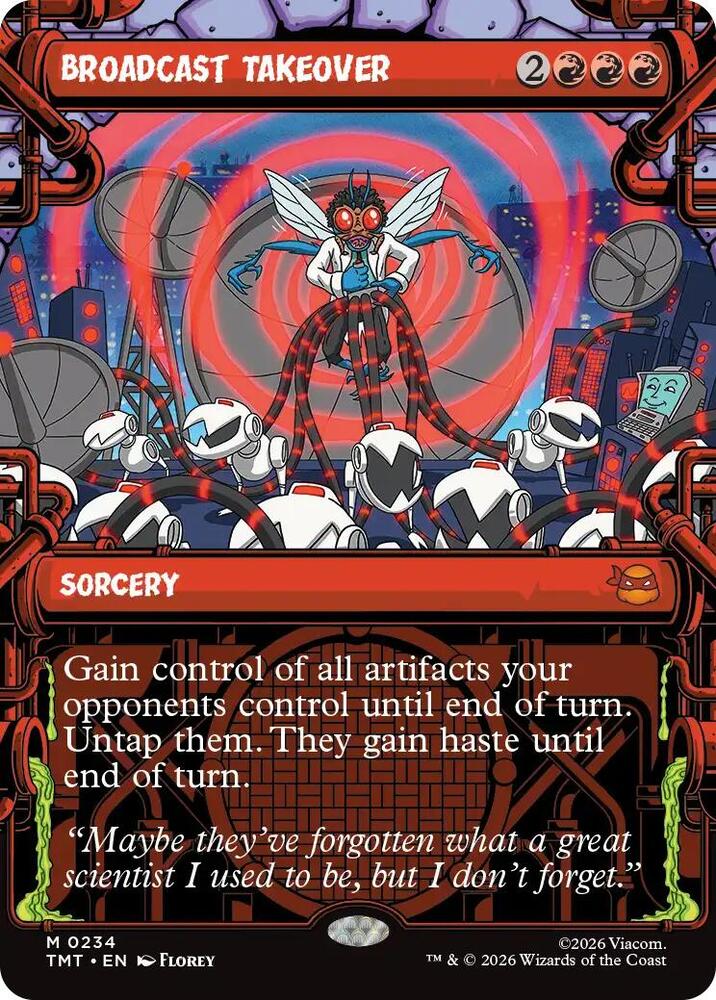 Broadcast Takeover  234 (Teenage Mutant Ninja Turtles)  - Showcase Foil | Good Games Morley