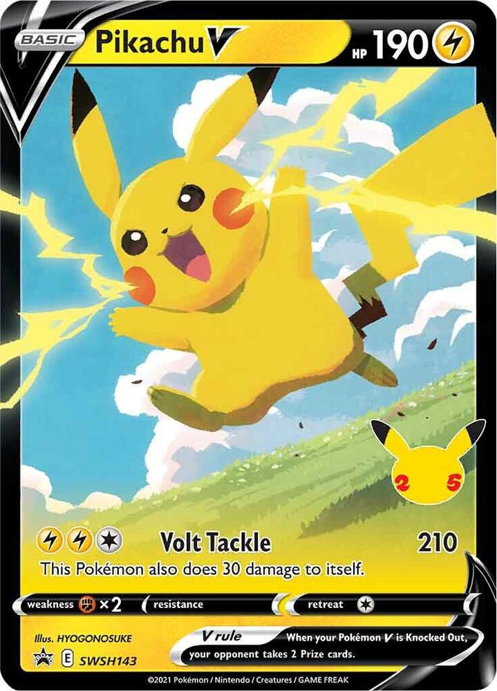 Pikachu V SWSH143 (SWSH: Sword & Shield Promo Cards)  - Holofoil | Good Games Morley