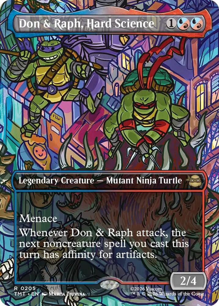 Don and Raph, Hard Science 205 (Teenage Mutant Ninja Turtles)  - Borderless Foil | Good Games Morley