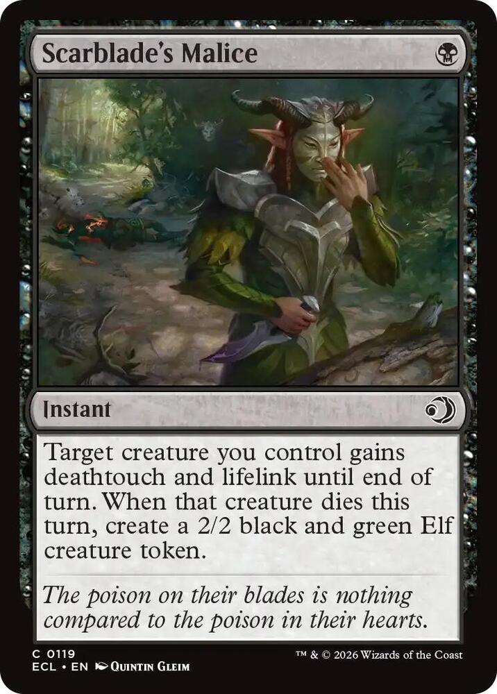 Scarblade's Malice 119/273 (Lorwyn Eclipsed)  - Foil | Good Games Morley