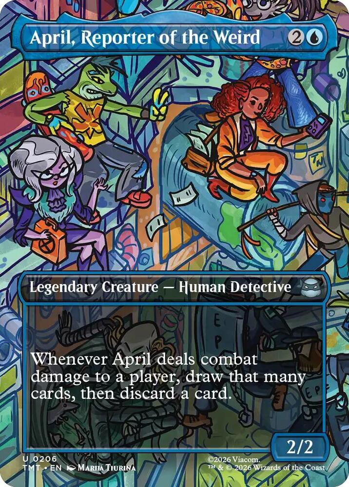 April, Reporter of the Weird 206/190 (Teenage Mutant Ninja Turtles)  - Borderless Foil | Good Games Morley
