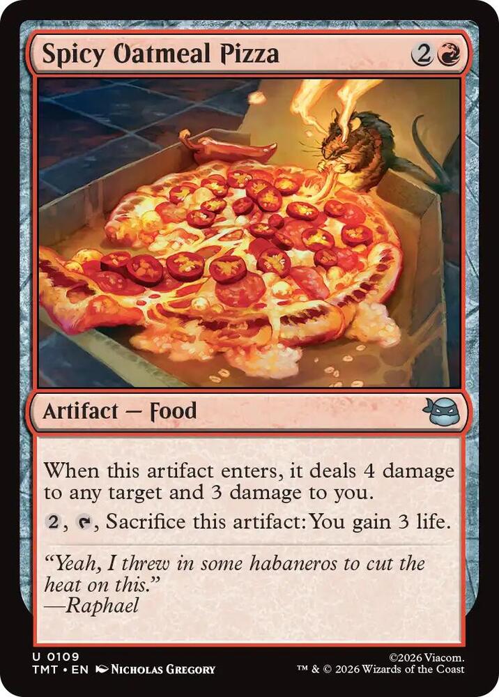 Spicy Oatmeal Pizza 109/190 (Teenage Mutant Ninja Turtles)  - Foil | Good Games Morley