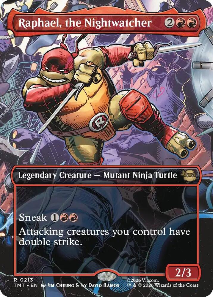 Raphael, the Nightwatcher 213/190 (Teenage Mutant Ninja Turtles)  - Borderless Foil | Good Games Morley
