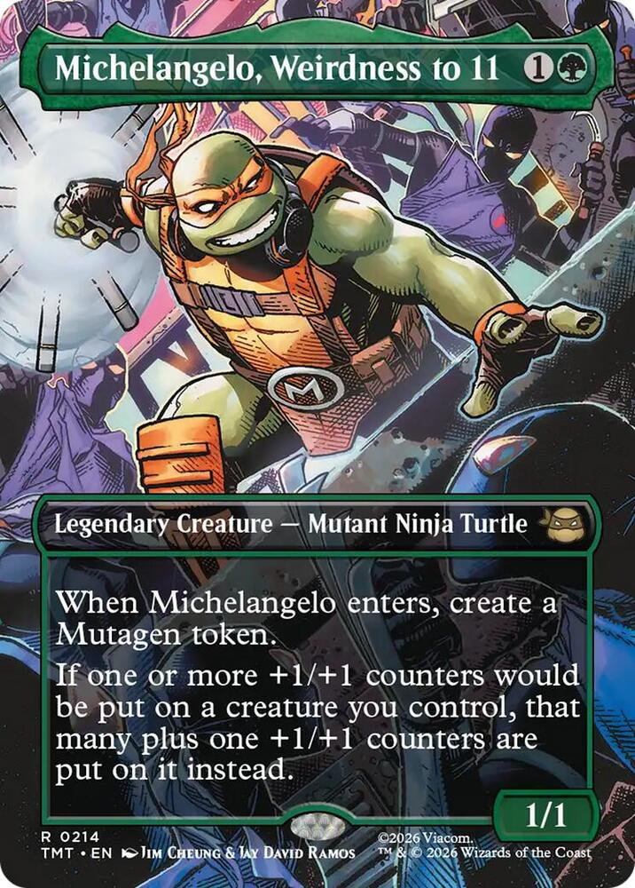Michelangelo, Weirdness to 11 214/190 (Teenage Mutant Ninja Turtles)  - Borderless Foil | Good Games Morley