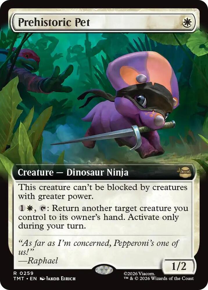 Prehistoric Pet  259/190 (Teenage Mutant Ninja Turtles)  - Extended Art Foil | Good Games Morley