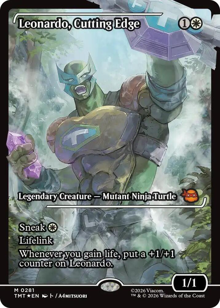 Leonardo, Cutting Edge 281/190 (Teenage Mutant Ninja Turtles)  - Showcase Foil | Good Games Morley