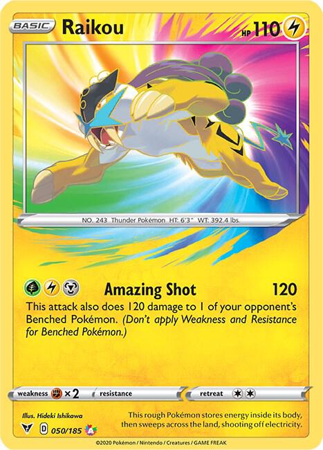 Raikou 050/185 (SWSH04: Vivid Voltage)  - Holofoil | Good Games Morley