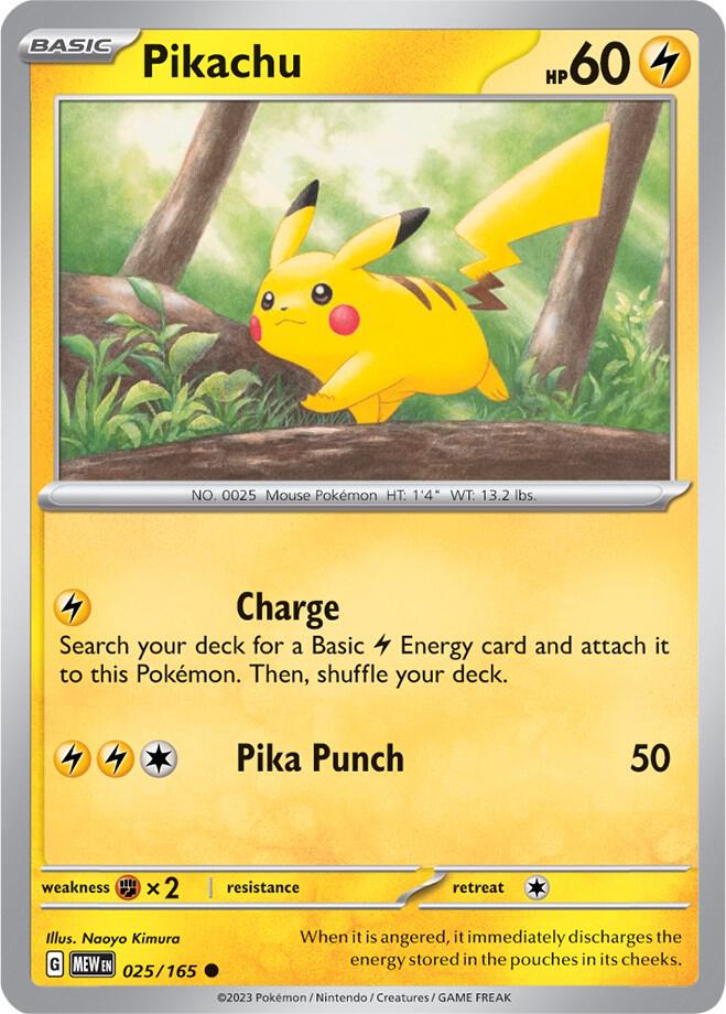 Pikachu 025/165 (SV: Scarlet & Violet 151)  | Good Games Morley