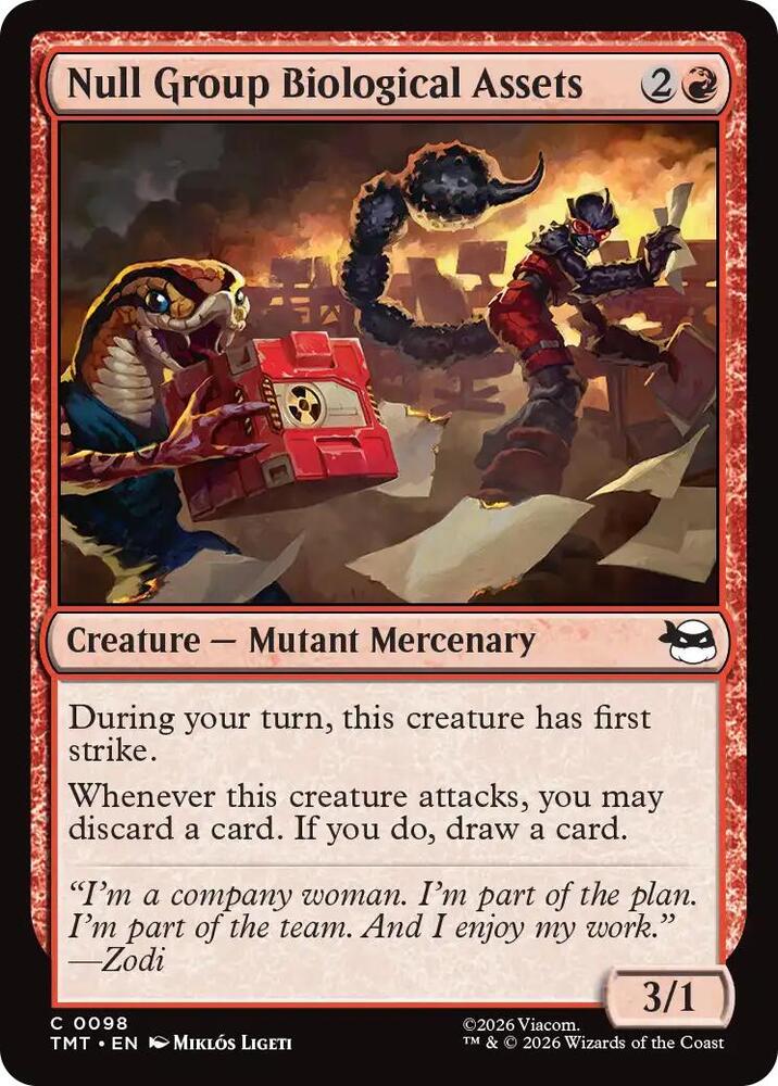 Null Group Biological Assets 98/190 (Teenage Mutant Ninja Turtles)  - Foil | Good Games Morley