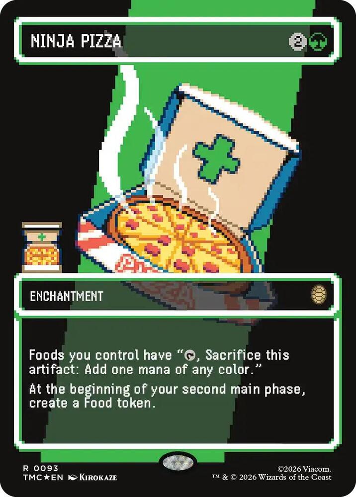 Ninja Pizza Borderless  93/0 (Commander: Teenage Mutant Ninja Turtles)  - Surge Foil | Good Games Morley