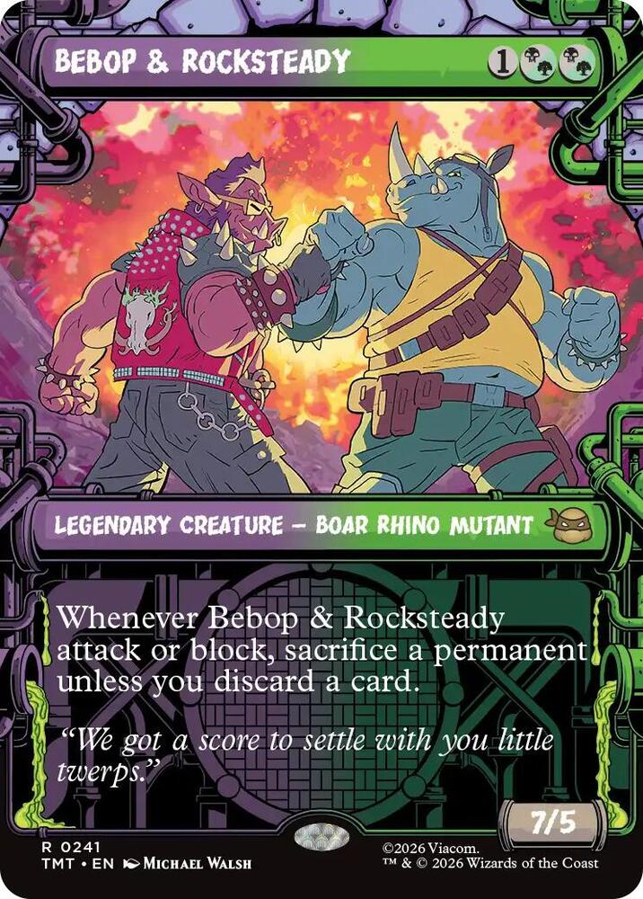 Bebop & Rocksteady 241 (Teenage Mutant Ninja Turtles)  - Showcase Foil | Good Games Morley