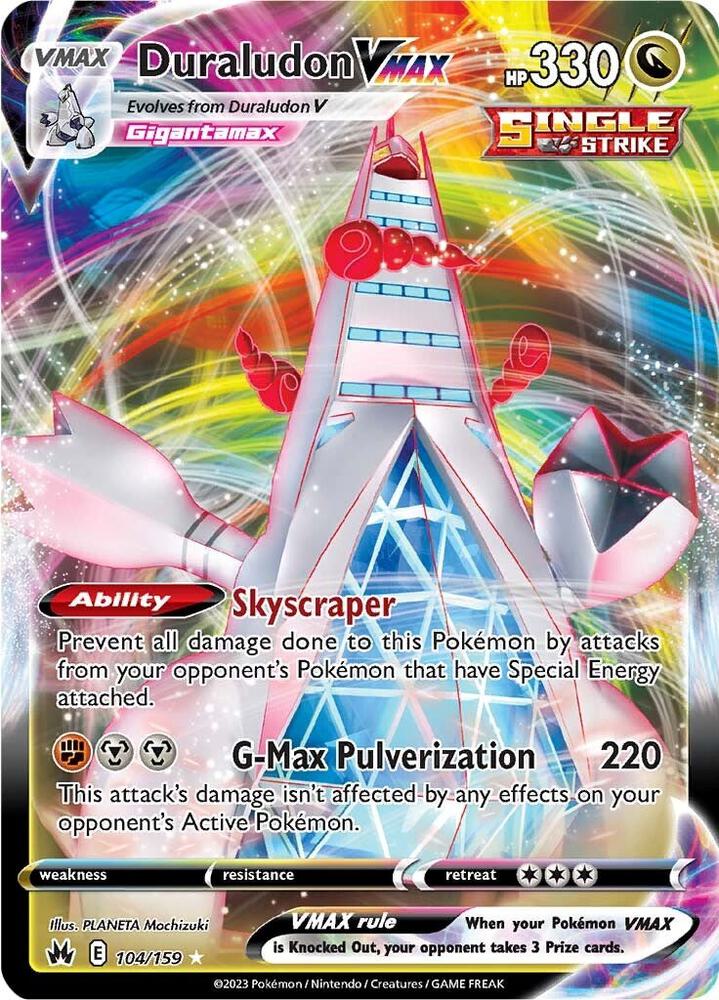 Duraludon VMAX 104/159 (Crown Zenith)  - Holofoil | Good Games Morley