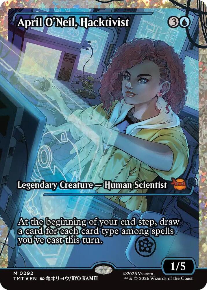 April O'Neil, Hacktivist 292 (Teenage Mutant Ninja Turtles)  - Showcase Fracture Foil | Good Games Morley