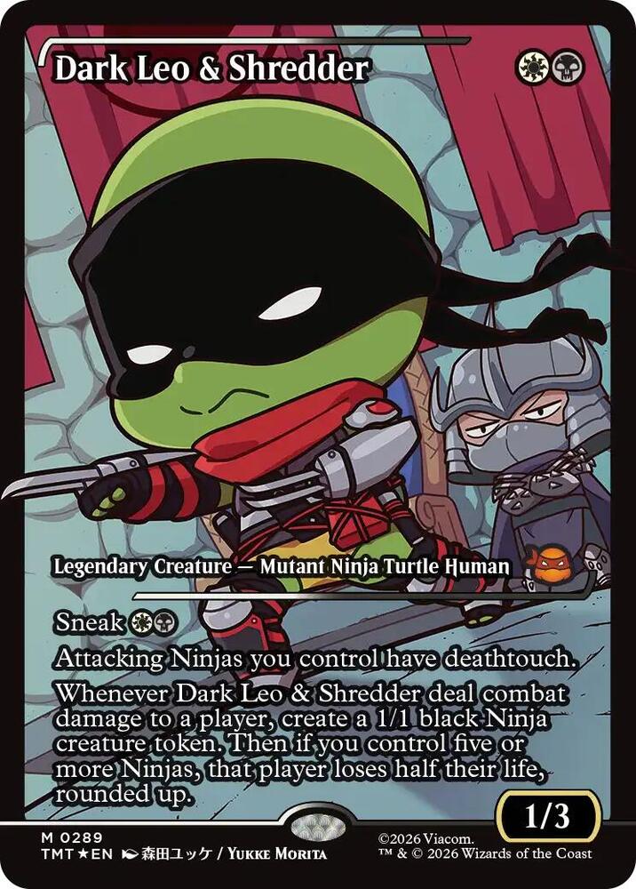 Dark Leo & Shredder 289/190 (Teenage Mutant Ninja Turtles)  - Showcase Foil | Good Games Morley