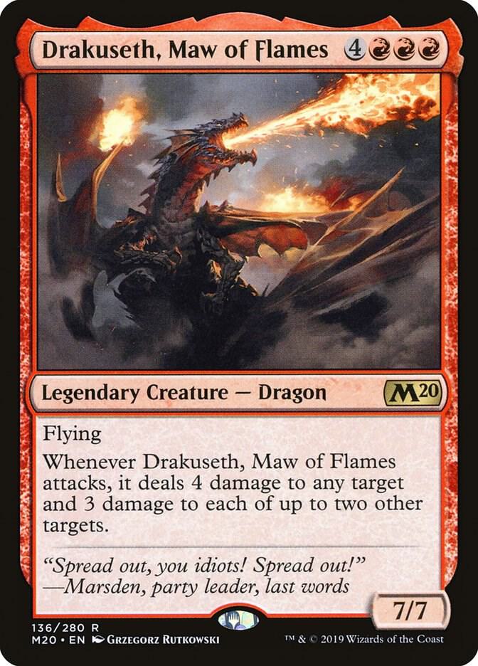 Drakuseth, Maw of Flames 136/280 (Core Set 2020)  - Foil | Good Games Morley