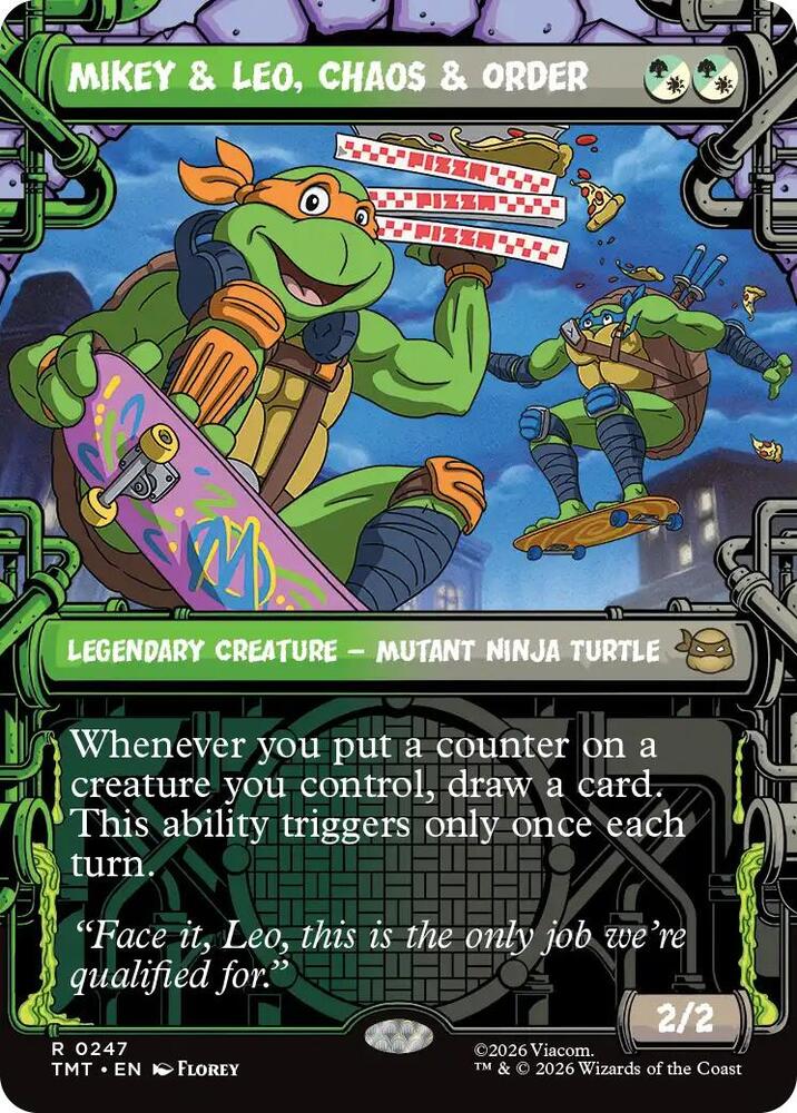 Mikey and Leo Chaos and Order Showcase 247 (Teenage Mutant Ninja Turtles)  - Showcase Foil | Good Games Morley