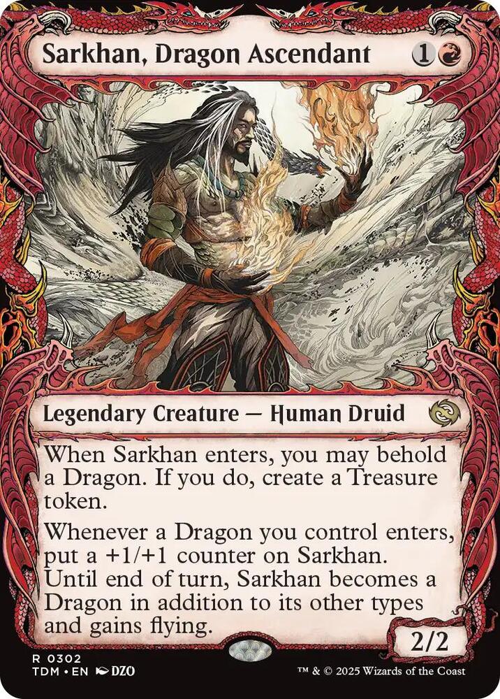 Sarkhan, Dragon Ascendant 302 (Tarkir: Dragonstorm)  - Showcase | Good Games Morley