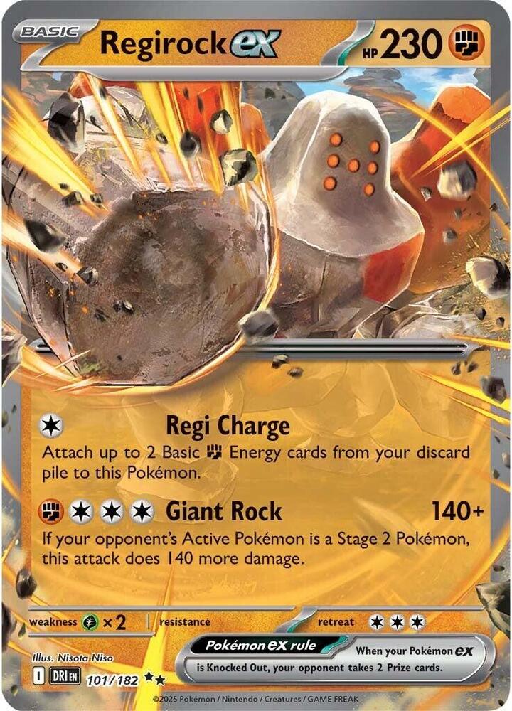 Regirock ex 101/182 (SV10: Destined Rivals)  - Holofoil | Good Games Morley
