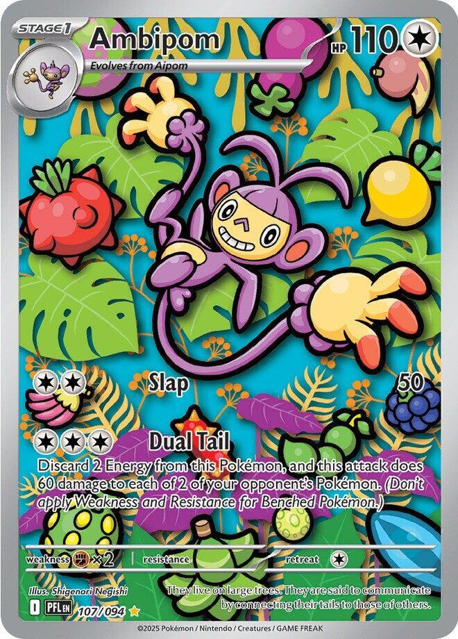 Ambipom 107/094 (ME02: Phantasmal Flames)  - Holofoil | Good Games Morley