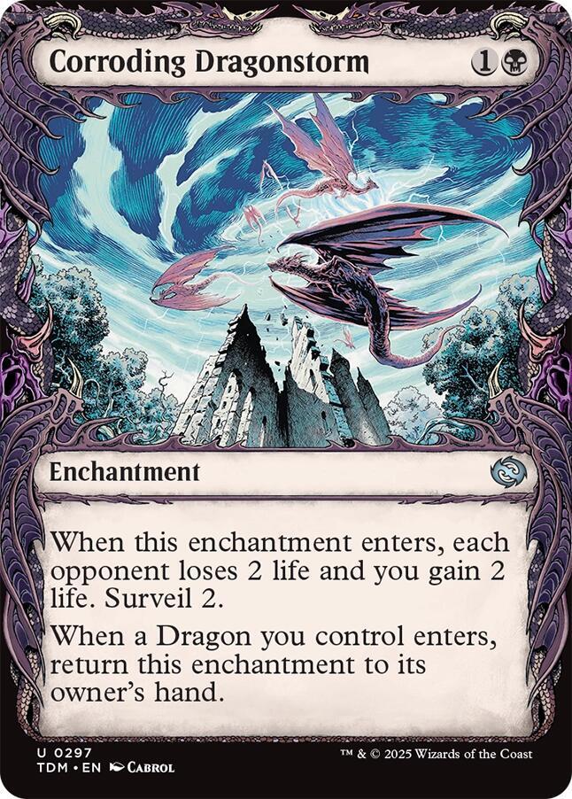 Corroding Dragonstorm 297/291 (Tarkir: Dragonstorm)  - Showcase Foil | Good Games Morley