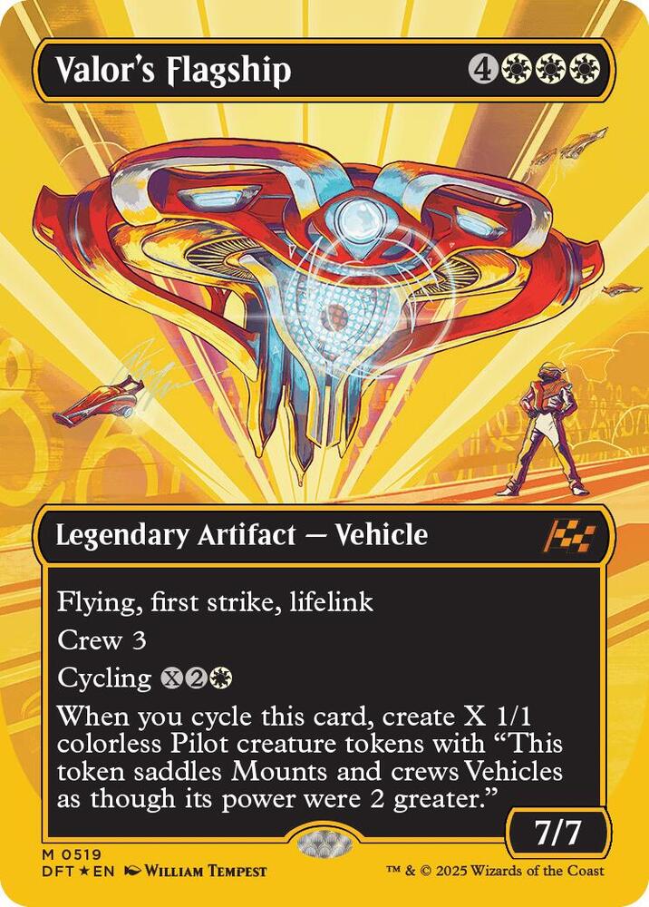 Valor's Flagship 519/291 (Aetherdrift)  - Borderless First-Place Foil | Good Games Morley
