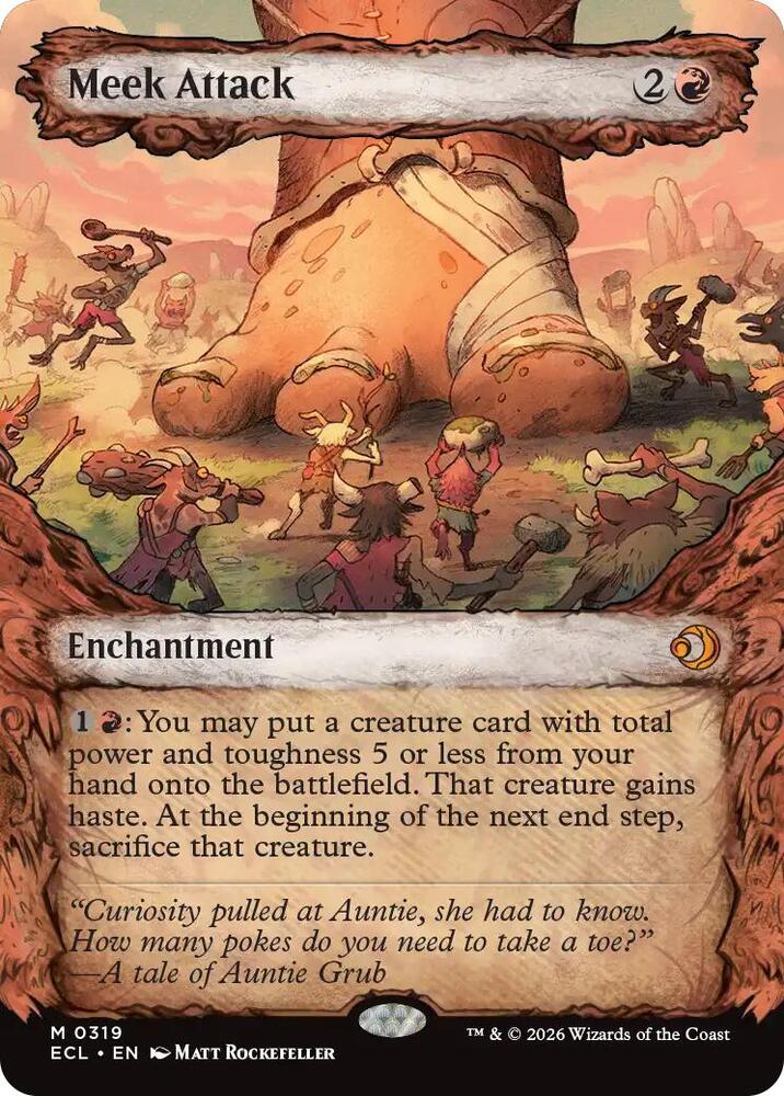 Meek Attack  319/273 (Lorwyn Eclipsed)  - Showcase Foil | Good Games Morley