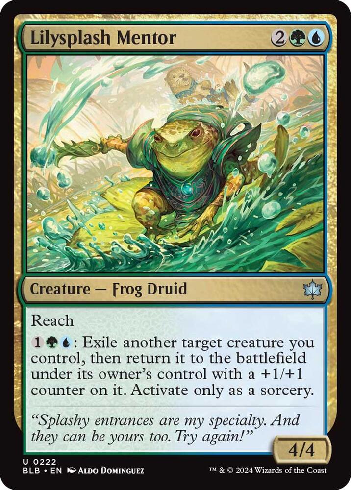 Lilysplash Mentor 222 (Bloomburrow)  - Foil | Good Games Morley