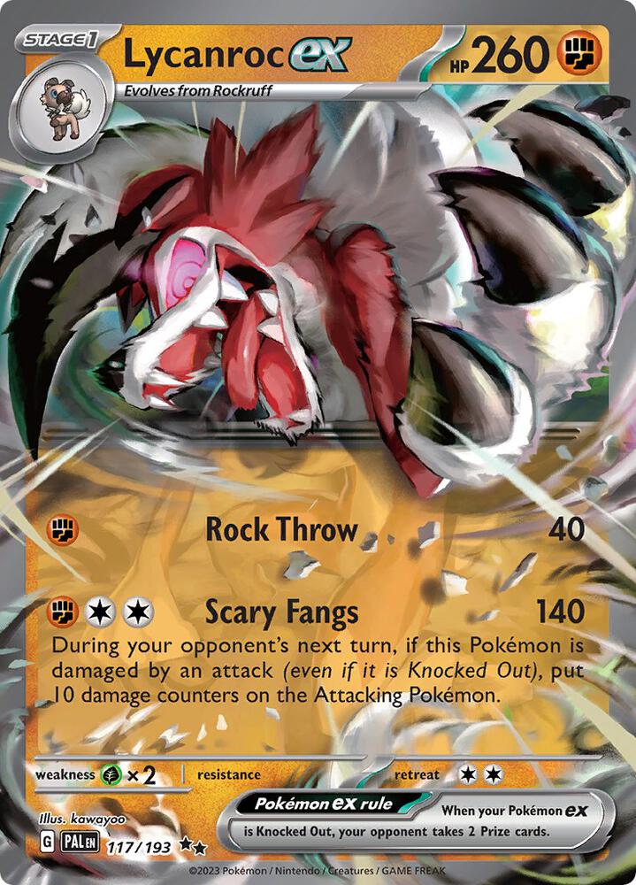Lycanroc ex 117/193 (SV02: Paldea Evolved)  - Holofoil | Good Games Morley